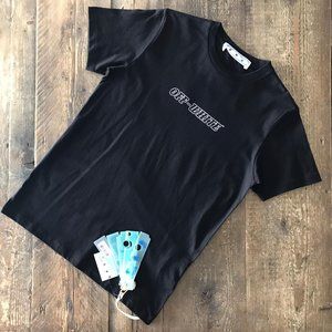 Black Color Men’s T-shirt Off-White